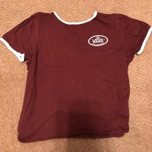 Vans kids maroon t-shirt❤️